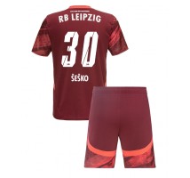 RB Leipzig Benjamin Sesko #30 Koszulka Wyjazdowa dzieci 2024-25 Krótki Rękaw (+ krótkie spodenki)